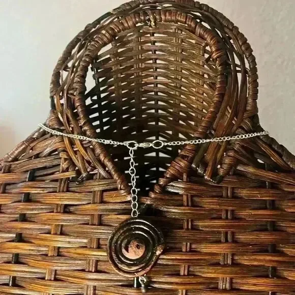 Classic flower bib necklace Black White formal party spring black tie 18” - Picture 4 of 4